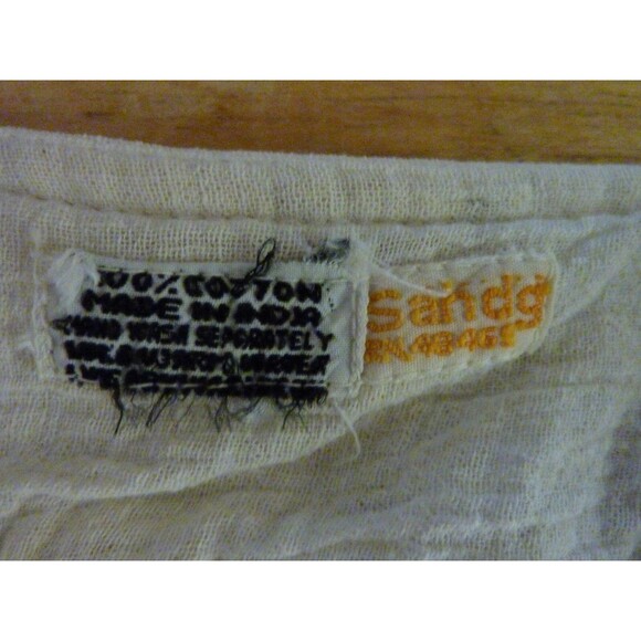 VTG 70's India-Boho-Hippie Style-100% Cotton-Gauze Embroidered Floral Top-sz S - Picture 8 of 8